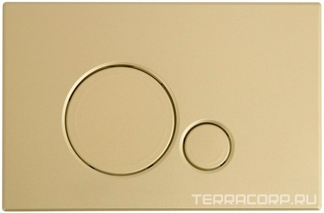 Кнопка двойного смыва, для инсталляции д/унитаза, (цв.брашированное золото), BelBagno Sfera ZZ BelBagno sfera CZR/BB-SR-BORO
