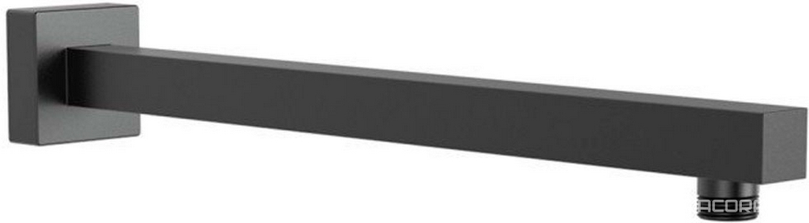 Кронштейн для верхнего душа, стеновой, 400мм, квадр., с подводом воды 1/2, (цв.черный браш.PVD), Paini ZZ Paini Универсал 50PZ745QQ40