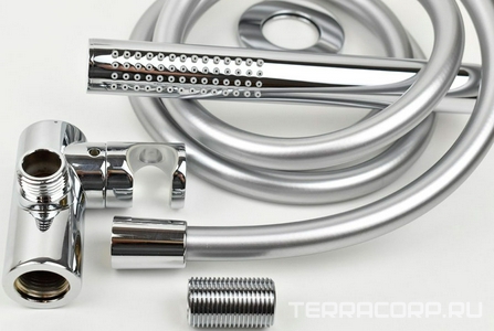 Душевой гарнитур, кругл., кронштейн совмещ.со шланговым соед., лейка д/д ручн., шланг 170см, (цв.хром), Paini ZZ Paini Универсал 53CR440TTP4