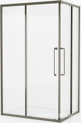 Душевой уголок 1200х900хh2000мм, прямоуг., 2 сдвижные дверцы с 2-мя неподв. сегм. (стекло прозрачное 8 мм, фурнит., цв.оружейная сталь), Relax ZZ Cezares relax RELAX-304-AH-2-120/90-C-GM