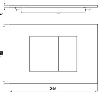 Клавиша двойного смыва для бачков Geberit/TECE, цвет медь брашированная PVD, Almar ZZ Almar Универсал E330001.CO