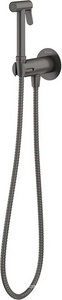 Смеситель совмещённый с гигиеническим душем, готовый комплект: лейка, шланг, скрытая часть, прогрессивный картридж, (цв.оружейная сталь),  ZZ Aqueduto PUREZA PUR0145