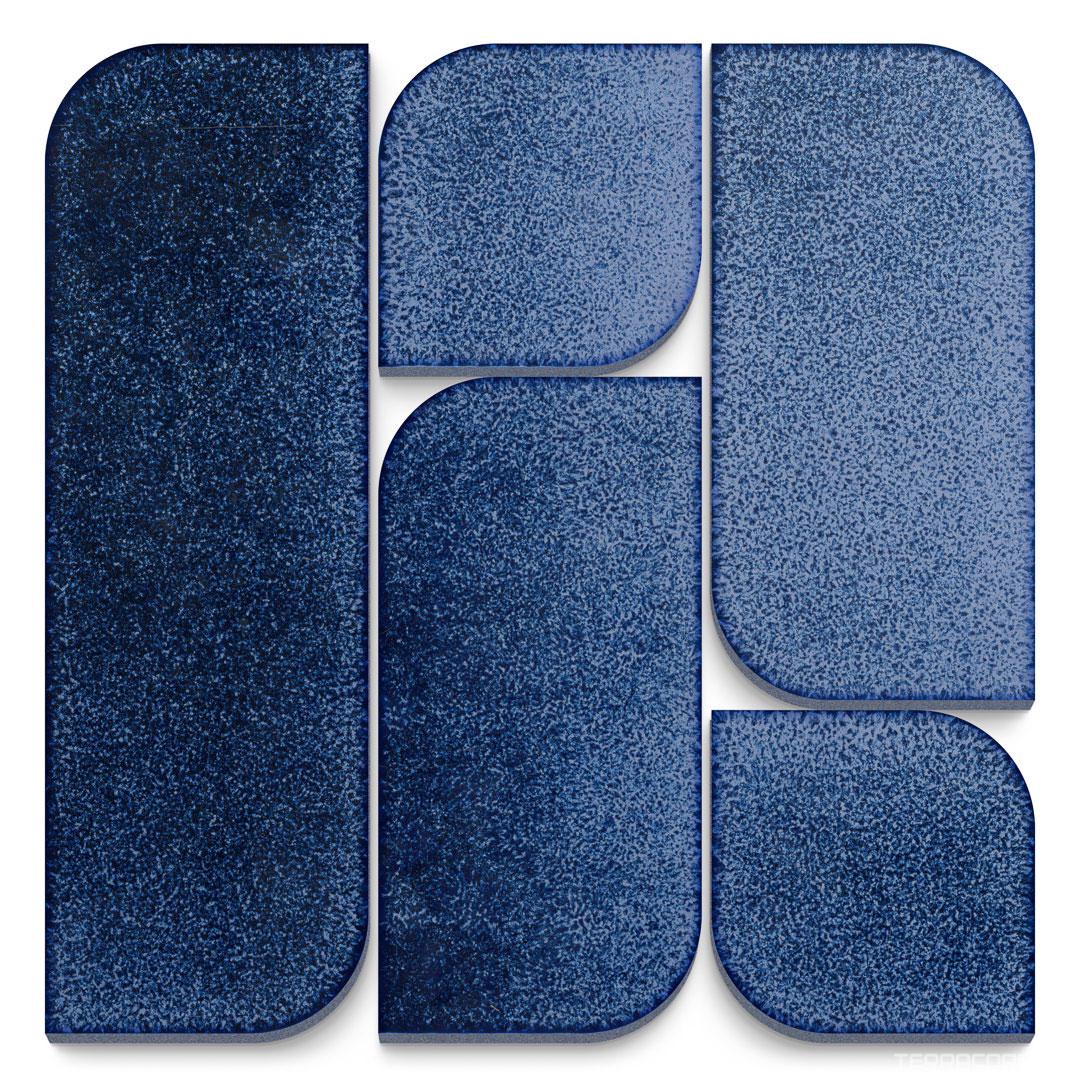 Керамическая плитка Kerama Marazzi Модульное панно Силуэт синий 30х30х1,6 Синий, фото 3
