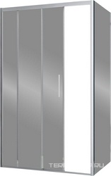 Душевой уголок 1200х900хh1950мм, прямоуг., правый/левый, (стекло прозрачное 6мм Easy Clean, фурн.цв.черный матовый), Soft ZZ