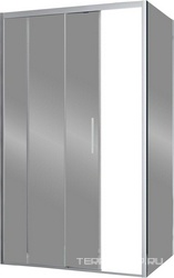 Душевой уголок 1100х800хh1950мм, прямоуг., правый/левый, (стекло прозрачное 6мм Easy Clean, фурн.цв.хром), Soft ZZ