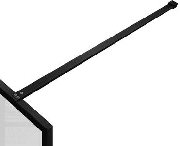 Душевая перегородка 700хh2000мм, правая/левая, (стекло рифленое 8мм Easy Clean, укорачиваемый кронштейн 1200мм, фурнит.цв.черный матовый),  ZZ Vincea Walk-In VSW-1HP700FLB