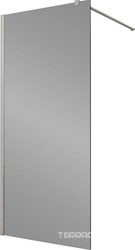 Душевая перегородка 800хh2000мм, правая/левая, (стекло прозрач.8мм, поперечн. укорачиваемый кронштейн 1200мм, фурнит. цв.браш.никель), Walk-In ZZ