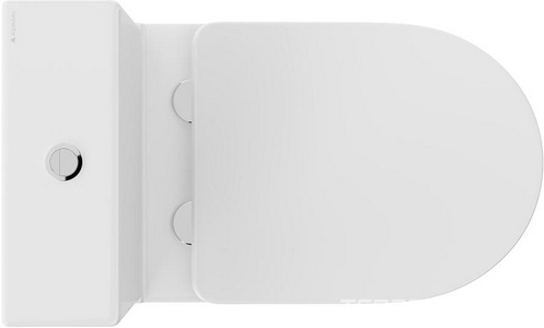 Унитаз-компакт напольный, безободковый, смыв Tornado, с бачком, 630х385мм, сиденье с микролифтом, крепеж в компл, (цв.белый глянц.),  Aqueduto Cone AQDSCONT10