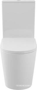 Унитаз-компакт напольный, безободковый, смыв Tornado, с бачком, 630х385мм, сиденье с микролифтом, крепеж в компл, (цв.белый глянц.),  Aqueduto Cone AQDSCONT10