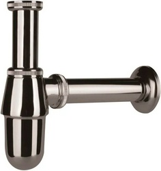 Сифон для раковины, бутылочный, 1 1/4, горизонтальная часть 230мм, (латунь цв.хром), Plastbrno ZZ Plastbrno Универсал EMCR001