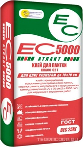 Клей д/плитки ЕС Атлант, 25кг (54 шт/поддон) Екатеринодарские смеси EC Атлант ЕС Атлант/25