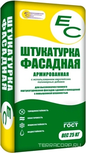 ЕС штукатурка  фасадная , 25кг ( под заказ кратно поддонам) Екатеринодарские смеси  ЕС/25