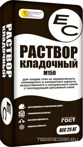 Раствор кладочный  серый ЕС , 25кг  ( под заказ кратно поддонам) Екатеринодарские смеси EC Раствор кладочный ЕС РК/25