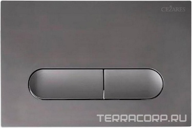 Кнопка двойного смыва для инсталляции подвесного унитаза, только для инстал. арт.BB-101-M.., (цв.оружейная сталь), Liner ZZ