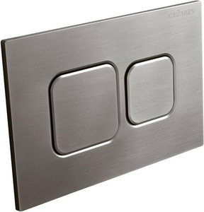 Кнопка двойного смыва для инсталляции подвесного унитаза, только для инстал. арт.CZR-201-P.., (цв.оружейная сталь), PNEUMATIC ZZ Cezares Liner PN2-BTN-GM