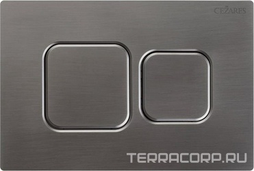 Кнопка двойного смыва для инсталляции подвесного унитаза, только для инстал. арт.CZR-201-P.., (цв.оружейная сталь), PNEUMATIC ZZ