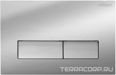 Кнопка двойного смыва для инсталляции подвесного унитаза, только для инстал. арт.BB-101-M.., (цв.хром глянцевый), Slider ZZ