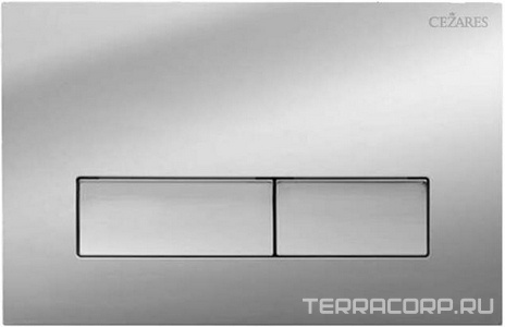 Кнопка двойного смыва для инсталляции подвесного унитаза, только для инстал. арт.BB-101-M.., (цв.хром глянцевый),  ZZ Cezares Slider SLIDER-BTN-01