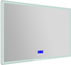Зеркало 1200x30x800мм, с встр. по периметру светильником, Bluetooth, цифровым термометром, радио 12W, 220-240V, BelBagno ZZ