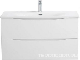 База под раковину подвесная с 2 выкатными ящиками, 796x455x500мм, без раковины, (цв.Bianco Opaco), Marino-Cer ZZ