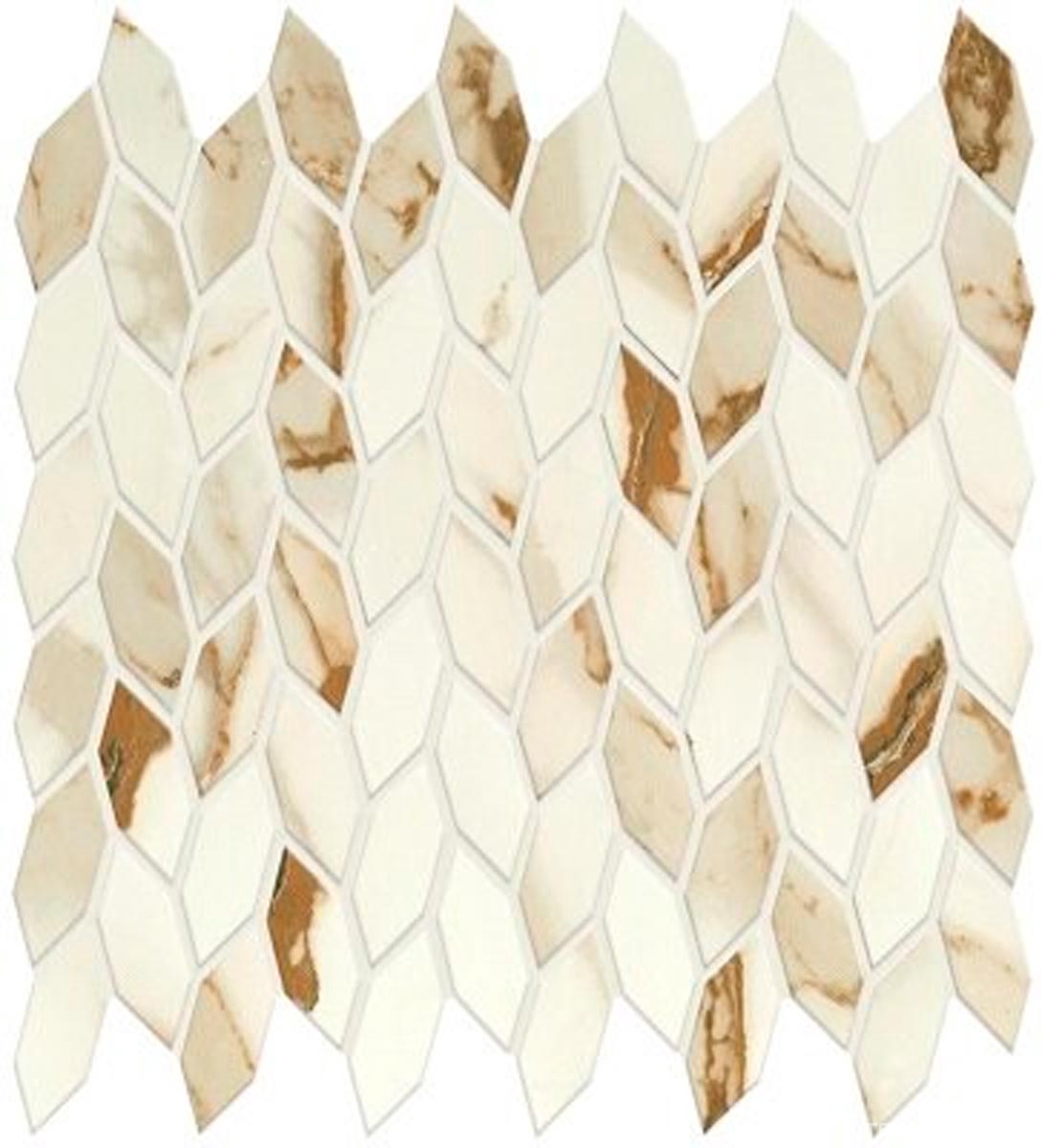 Мозаика Atlas Concorde Italy Marvel Shine Marvel Calacatta Imperiale Mos. Twist Shiny 30.5x30.5 Комбинированный, фото 3