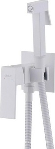 Смеситель совмещ. с гигиенич. душем, готовый к-т: лейка, шланг, скрытая часть, (цв.белый матовый),  ZZ Abber Daheim AF8226W