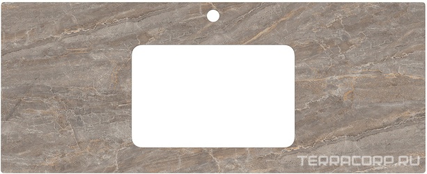 Спец. изделие декоративное 120 см для раковин, встраиваемых снизу, цвет парнас пепельный лаппатированный Kerama Marazzi Plaza PL3.VT280\120