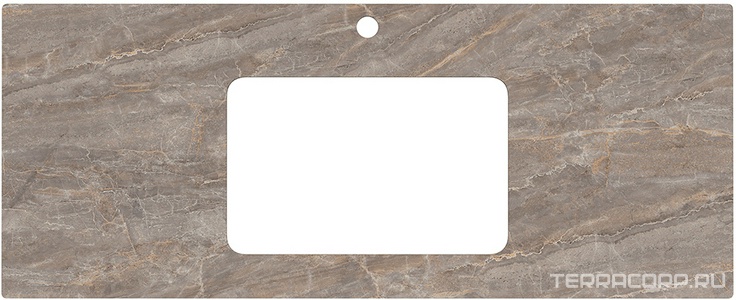 Спец. изделие декоративное 120 см для раковин, встраиваемых снизу, цвет парнас пепельный лаппатированный Kerama Marazzi Plaza PL3.VT280\120