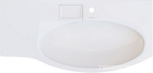 Раковина мебельная 100 см, для тумбы "", правая Kerama Marazzi Riva RV.wb.100Rh