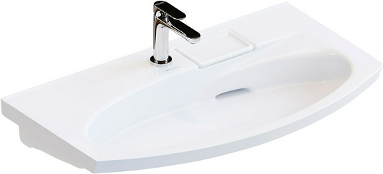 Раковина для мебели RIVA 80, слив Beauty Drain (невидимый), белая глянцевая Kerama Marazzi Riva RV.wb.80