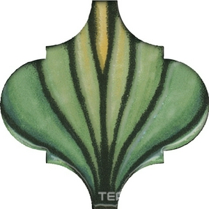 Керамическая плитка Kerama Marazzi Авейру Декор  1 глянцевый 6,5х6,5 Зеленый 