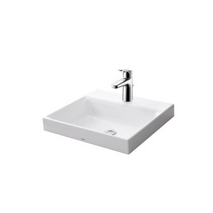 Раковина накладная (полувстраиваемая) на столешницу, прямоугольная 500х460хh167(70)мм, с 1 отв.д/смесит., с переливом, CeFiONtect,  ZZ Toto MH LW1615CB#XW