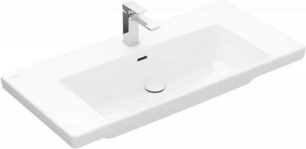 Раковина 1000х470мм, с 1 отв.д/смесит., с переливом, (цв.01 white),  ZZ Villeroy & Boch Subway 3.0 4A70A501