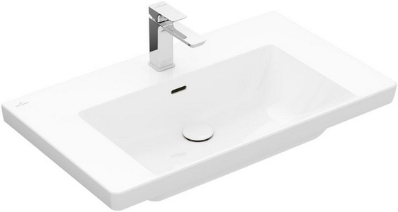 Раковина 800х470мм, с 1 отв.д/смесит., с переливом, (цв.01 white),  ZZ Villeroy & Boch Subway 3.0 4A708001
