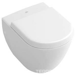 Унитаз подвесной "Compact" 355х480см, (крепления в комплекте), без сиденья, (цв. 01 white alpin),  ZZ Villeroy & Boch Subway 2.0 66041001