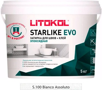 Затирка  BIANCO ASSOLUTO S.100  5 кг. ZZ Litokol Starlike EVO S100/5