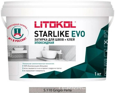 Затирка  GRIGIO PERLA S.110  1 кг. ZZ Litokol Starlike EVO S110/1