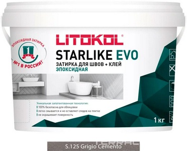 Затирка  GRIGIO CEMENTO S.125  1 кг. ZZ Litokol Starlike EVO S125/1
