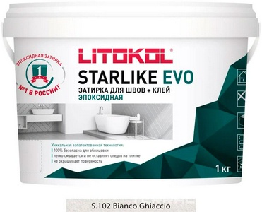 Затирка  BIANCO GHIACCIO S.102 1 кг. ZZ Litokol Starlike EVO S102/1