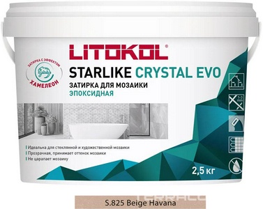 Затирка Starlike Color Crystal EVO Beige Havana S.825  2,5 кг. ZZ Litokol Starlike EVO S825/2,5