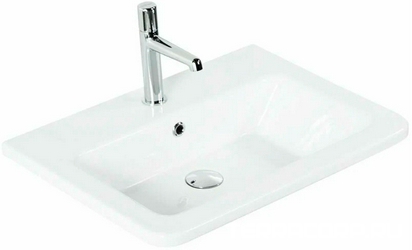 Раковина 600х460х30мм, с 1 отв.д/смесит., с переливом, (керамика, цв.белый), BelBagno ZZ