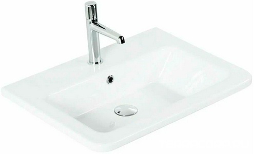 Раковина 600х460х30мм, с 1 отв.д/смесит., с переливом, (керамика, цв.белый), BelBagno ZZ BelBagno Универсал 12060-KL