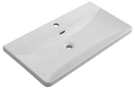 Раковина 810х430х145мм, с 1 отв.д/смесит., с переливом, (керамика, цв.белый), BelBagno ZZ BelBagno Универсал BB-8076-3-80