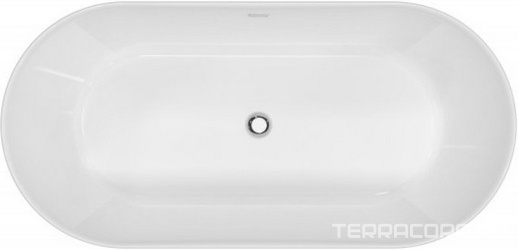 Ванна 1775x805xh580мм, акрил, отдельностоящая, БЕЗ слива-перелива, накладка отверстия перелива цв.хром в комплекте, BelBagno ZZ BelBagno Универсал BB306-1775