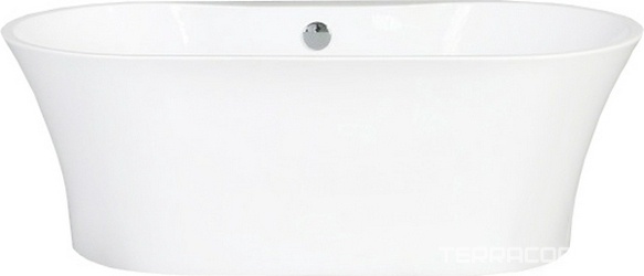 Ванна 1500x740xh590мм, акрил, отдельностоящая, цв.белый, слив-перелив цв.хром в комплекте, BelBagno ZZ