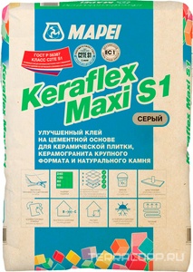 KERAFLEX MAXI S1 GREY эластичный клей на цементной основе (25кг) Mapei Keraflex 1203025