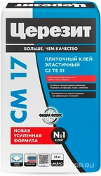 Клей Клей для крупноформ. керамогранита СМ17  25 кг. Церезит CM 17 792212