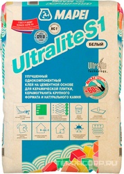 ULTRALITE S1 BIANCO высоко эластичный клей на цементной основе (15кг) Mapei Ultralite 2428815