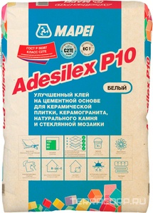 ADESILEX Р10 улучшенный белый клей на цементной основе (25 кг) Mapei Adesilex 277225
