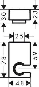 Держатель для лейки ручного душа, (цв.шлиф.бронза), HG Porter E ZZ Hansgrohe Универсал 28387140